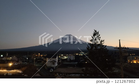 富士山 日没 富士山 日没 121267802