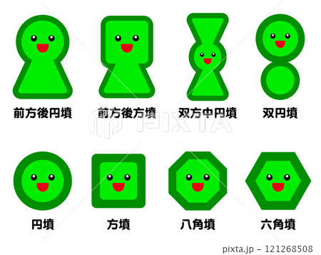 色々な円墳のイラスト素材セット5 121268508