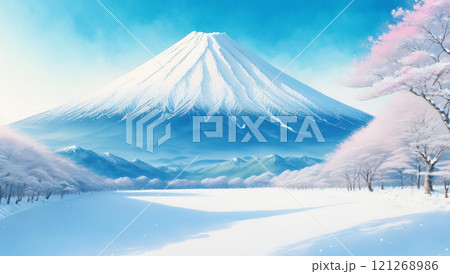 冬の富士山 121268986