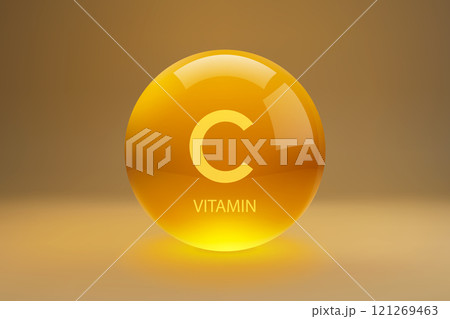 Vitamin C Glossy Capsule Illustration 121269463