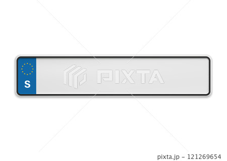 Car number plate of Sweden. Vehicle registration license Car number plate of Sweden. Vehicle registration license 121269654