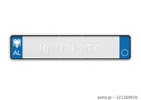 New Car number plate of Albania. Vehicle registration license New Car number plate of Albania. Vehicle registration license 121269816