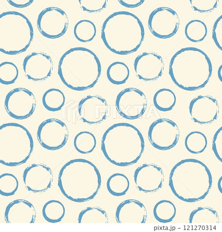 Seamless pattern with hand painted ink circlesのイラスト素材 [121270314] - PIXTA