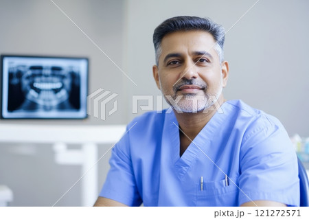 Professional Dentist in Clinic Setting with Modern X ray Technology Aai generative 121272571