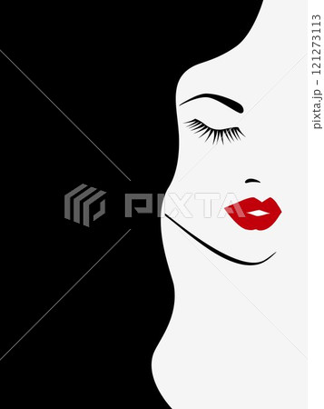 Portrait of a girl with beautiful hair. Portrait of a girl with beautiful hair. 121273113