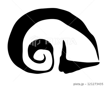 Sea shell hand painted with brush stroke 121273435