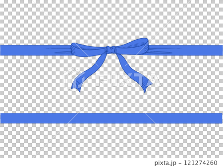 Line drawing set of blue ribbons. Hand drawn vector illustration. Vintage line art. Line drawing set of blue ribbons. Hand drawn vector illustration. Vintage line art. 121274260