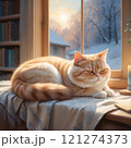 窓辺の猫 121274373