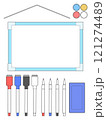 ホワイトボードのセット 121274489