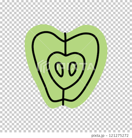 Apple doodle icon or logo, hand drawn in modern style Apple doodle icon or logo, hand drawn in modern style 121275272