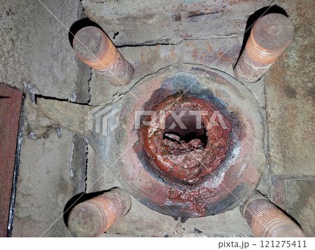 Inspection of Cast Iron Steam Boiler Economizer With Sediment-Clogged Pipes in an Industrial Setting Inspection of Cast Iron Steam Boiler Economizer With Sediment-Clogged Pipes in an Industrial Setting 121275411