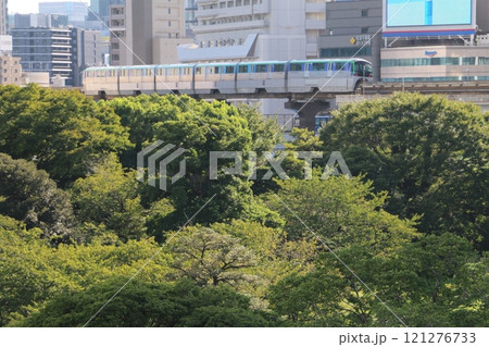 空中回廊ポートデッキから見る旧芝離宮恩賜庭園 121276733