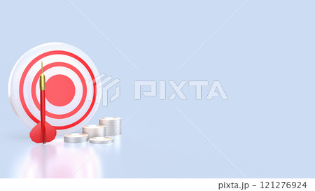 The Dart and coins for Business concept 3d rendering. 121276924