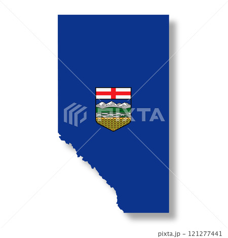 Alberta Canada Province flag map 121277441