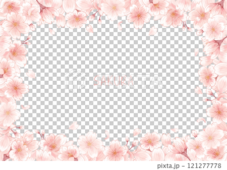 ほのぼの可愛い桜の花のフレーム ほのぼの可愛い桜の花のフレーム 121277778
