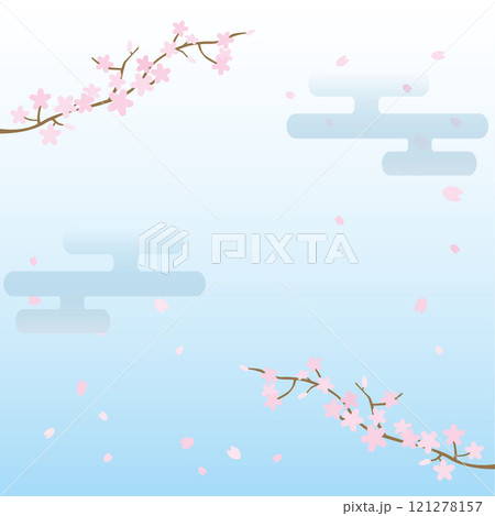 春の桜背景イラスト 121278157