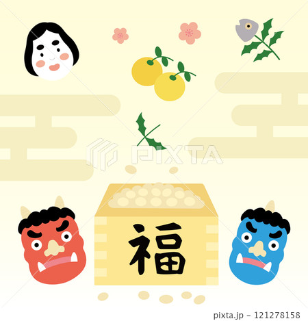 節分の背景イラスト 節分の背景イラスト 121278158