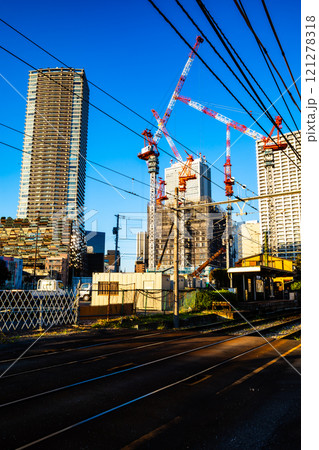 工事中の東京 都電雑司ヶ谷周辺とマンション建設のクレーン 2024.11 f-2 高彩度コントラスト 工事中の東京 都電雑司ヶ谷周辺とマンション建設のクレーン 2024.11 f-2 高彩度コントラスト 121278318