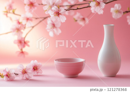 日本酒 桜 花見 日本酒 桜 花見 121278368