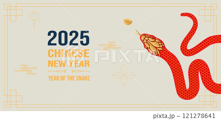 Chinese New Year festival banner. Year of the Snake, greeting cards and banners. Vector illustration eps10 Chinese New Year festival banner. Year of the Snake, greeting cards and banners. Vector illustration eps10 121278641
