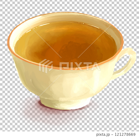 茶手繪插畫 121278669