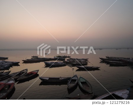 Varanasi is a city on the Ganges river in northern India that has a central place in pilgrimage, death, and mourning in the Hindu world. 121279216