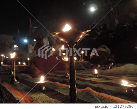 Varanasi is a city on the Ganges river in northern India that has a central place in pilgrimage, death, and mourning in the Hindu world. Varanasi is a city on the Ganges river in northern India that has a central place in pilgrimage, death, and mourning in the Hindu world. 121279286