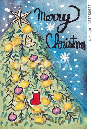 油絵 油彩 油彩画 絵画【黄金クリスマスツリー】【作品説明 】【技法】　油絵 油絵 油彩 油彩画 絵画【黄金クリスマスツリー】【作品説明