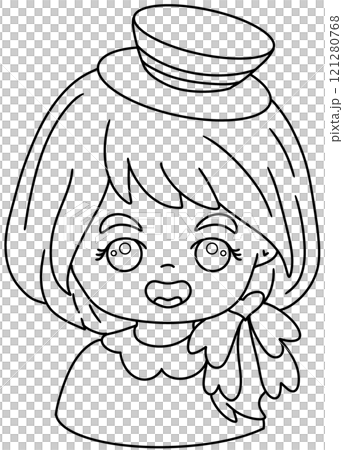 line drawing of children celebrating New Year line drawing of children celebrating New Year 121280768