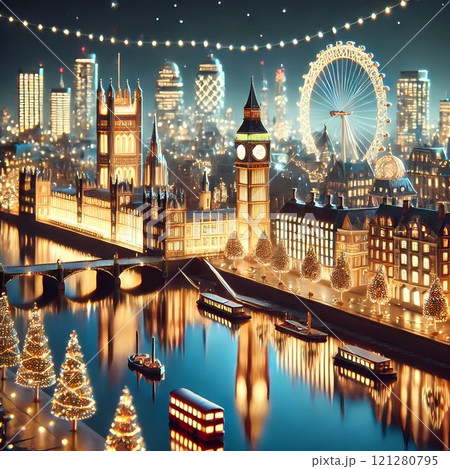 London city in Christmas  121280795