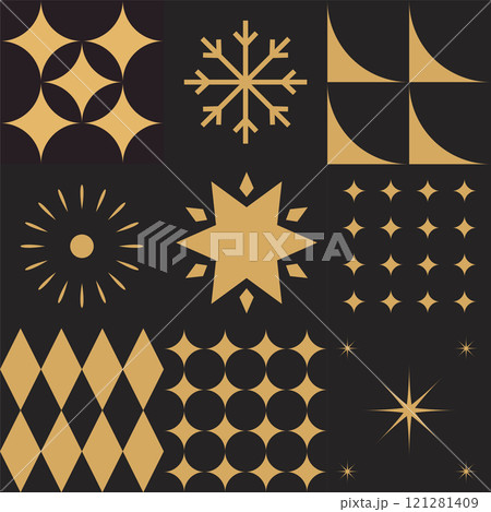 Geometric Scandinavian Christmas Blocks Design 121281409