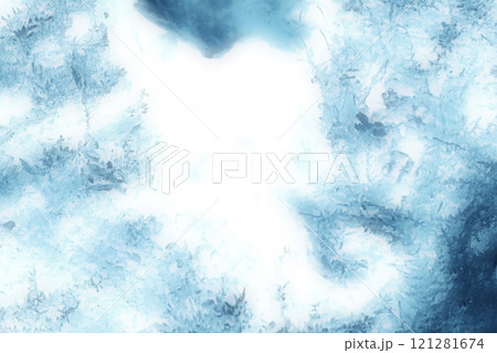 冷たい雪と氷が入り交じったような氷面イメージテクスチャー 冷たい雪と氷が入り交じったような氷面イメージテクスチャー 121281674