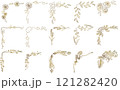 黄金色のアンティークな角フレーム  121282420