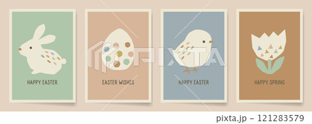 イースター用グリーティングカードセット 121283579