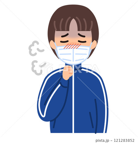 体調不良の男性のイラスト 121283852