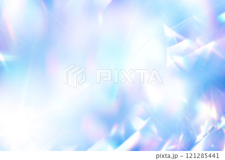 キラキラと輝く青色のプリズムライト背景 キラキラと輝く青色のプリズムライト背景 121285441