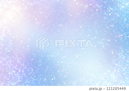 キラキラと輝く青色のプリズムライト背景 121285449