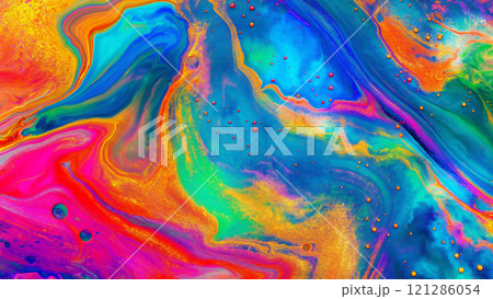 虹色の流体の背景画像 121286054