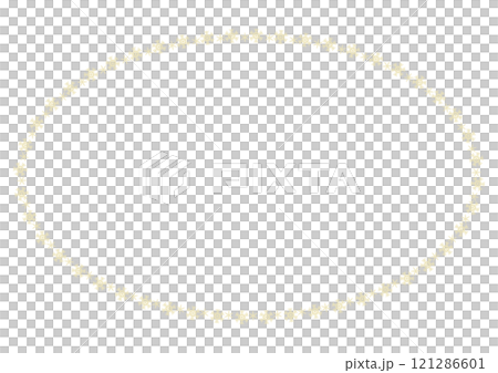 Gold snowflake line oval frame Gold snowflake line oval frame 121286601