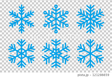 Snowflake icon simple light blue set Snowflake icon simple light blue set 121286659