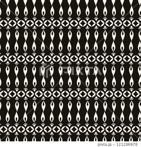 Simple floral pattern. Vector minimalist seamless texture with tiny flower shapes. Abstract geometric monochrome background. Repeat design for fabric. Simple floral pattern. Vector minimalist seamless texture with tiny flower shapes. Abstract geometric monochrome background. Repeat design for fabric. 121286978