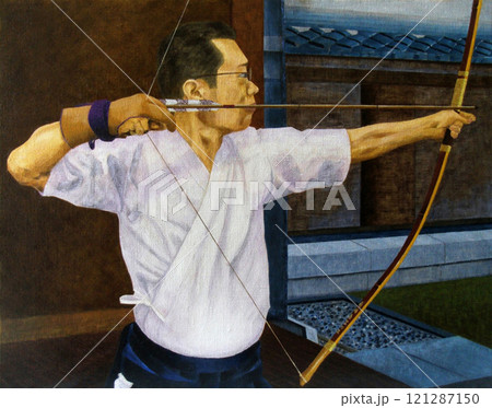 弓道　会　イラスト 121287150