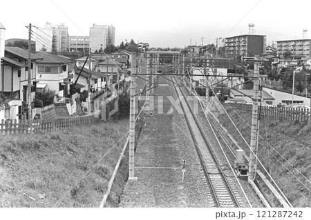 田園都市線、つきみ野が終点だった頃、中央林間側を望む、1982年5月1日 田園都市線、つきみ野が終点だった頃、中央林間側を望む、1982年5月1日 121287242