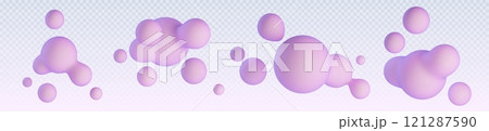 Abstract floating spherical blobs 121287590
