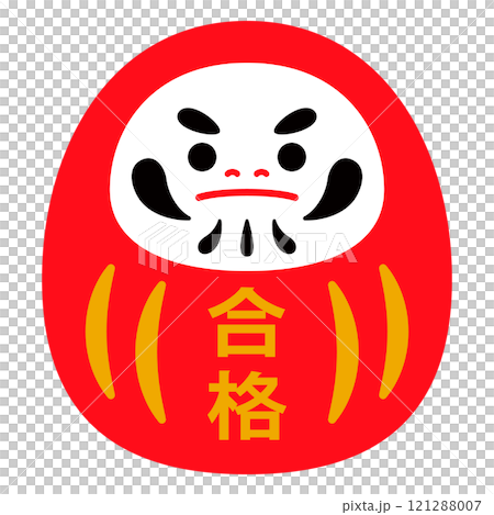 Daruma Pass Simple illustration without main lines 121288007