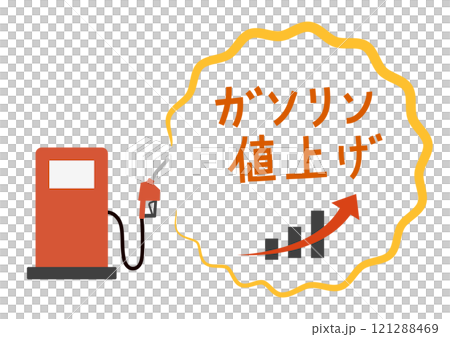 Vector illustration of a gas pump showing an increase in gas prices Vector illustration of a gas pump showing an increase in gas prices 121288469