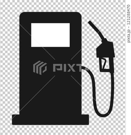 Vector illustration of a black and white gas pump at a gas station Vector illustration of a black and white gas pump at a gas station 121288470