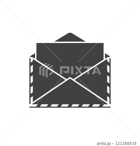 Envelope with letter icon in flat style. Email document vector illustration on isolated background. Postcard sign business concept. Envelope with letter icon in flat style. Email document vector illustration on isolated background. Postcard sign business concept. 121288518
