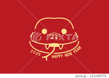 年賀状　2025年　巳年 121289774