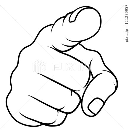 Want You Pointing Finger Cartoon Hand Icon Want You Pointing Finger Cartoon Hand Icon 121289957